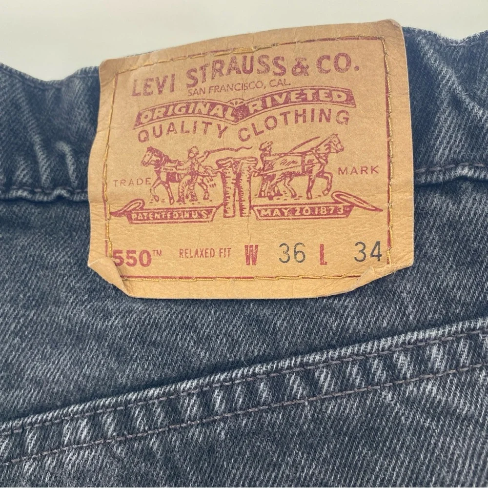Levis‎ 550 Jeans Mens Tag 36x34 Actual 33x32 Relaxed Tapered Y2K USA 90s VINTAGE